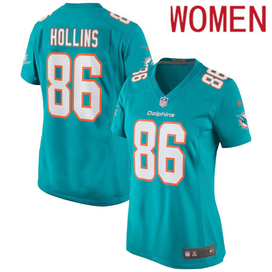 Women Miami Dolphins #86 Mack Hollins Nike Green Game NFL Jersey->women nfl jersey->Women Jersey